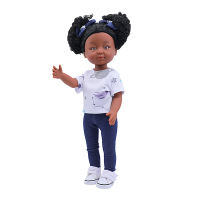 12 inch zwarte pop realistische Afrikaanse pop kleren cadeau zwarte baby poppen voor kinderen Amerikaanse meisje pop kleren