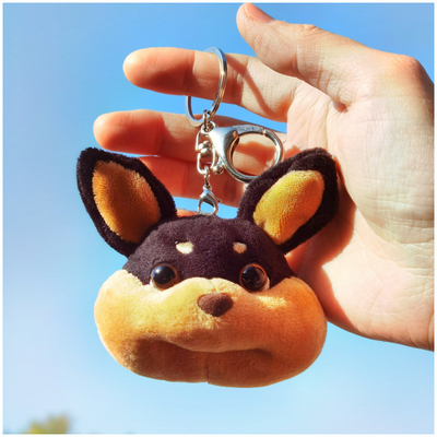 Schattig katoen op maat pluis pop hond sleutelhanger Voor tas decoratie