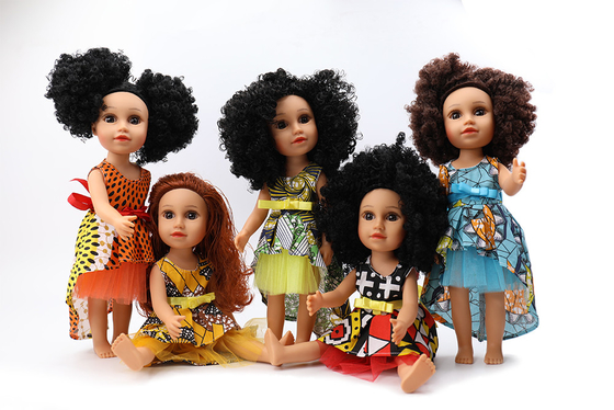 12 inch zwarte pop realistische Afrikaanse pop kleren cadeau zwarte baby poppen voor kinderen Amerikaanse meisje pop kleren