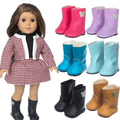 ODM Pop Accessoires 18 inch Amerikaanse meisje pop schoenen 45cm aantrekken winter schoenen pop schoenen
