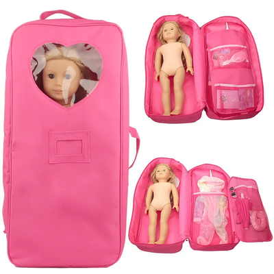 18 inch poppen opslag reis drager koffer tas rugzak voor Amerikaanse stijl meisje kinderen cadeau