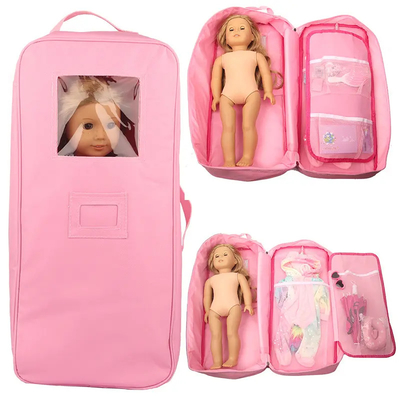 18 inch poppen opslag reis drager koffer tas rugzak voor Amerikaanse stijl meisje kinderen cadeau