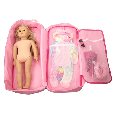18 inch poppen opslag reis drager koffer tas rugzak voor Amerikaanse stijl meisje kinderen cadeau