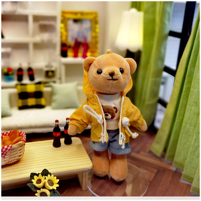 Aanpasbaar 12cm Bear Doll Kleding SQ-01 Katoen Unisex