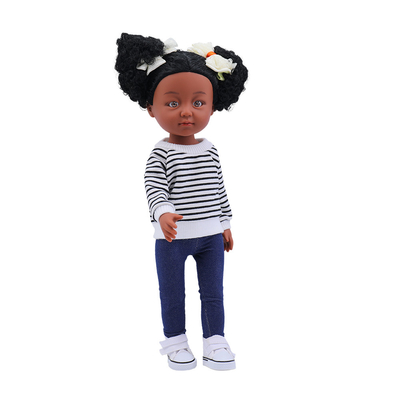 12 inch zwarte pop realistische Afrikaanse pop kleren cadeau zwarte baby poppen voor kinderen Amerikaanse meisje pop kleren