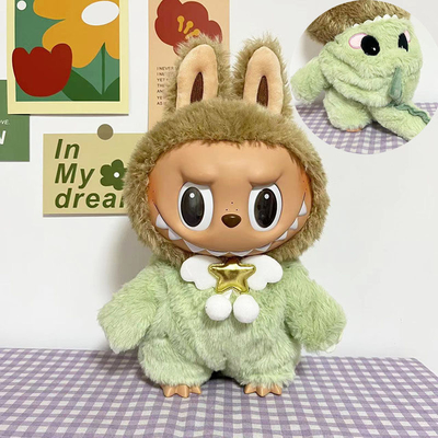 Labubu poppen doek sweater speelgoed doek kleurrijk pak set Labubu cartoon jurk