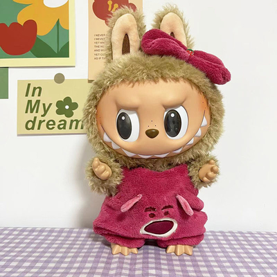 2025 Nieuw Design 15cm poppen doek Sweater speelgoed doek Kleurrijk Pak Set Labubu Cartoon Dress