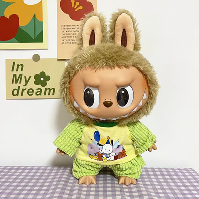 2025 Nieuw Design 15cm poppen doek Sweater speelgoed doek Kleurrijk Pak Set Labubu Cartoon Dress