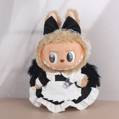 2025 Nieuw Design 15cm poppen doek Sweater speelgoed doek Kleurrijk Pak Set Labubu Cartoon Dress