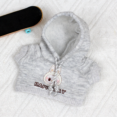 Luxe 17cm pull doek pop voor jongens beroemde hart macaron labubu met vinyl gezicht alleen kleding in een mysterieuze doos