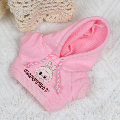 Luxe 17cm pull doek pop voor jongens beroemde hart macaron labubu met vinyl gezicht alleen kleding in een mysterieuze doos